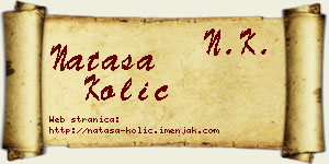 Nataša Kolić vizit kartica